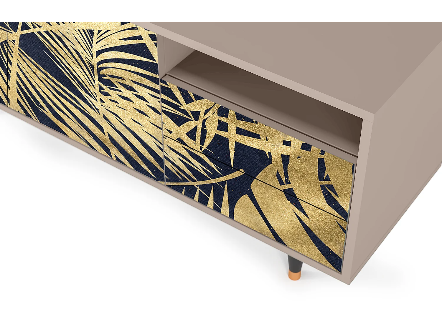 Meuble TV - 125х56х41 cm - T7 - Jungle Vibes, Latte