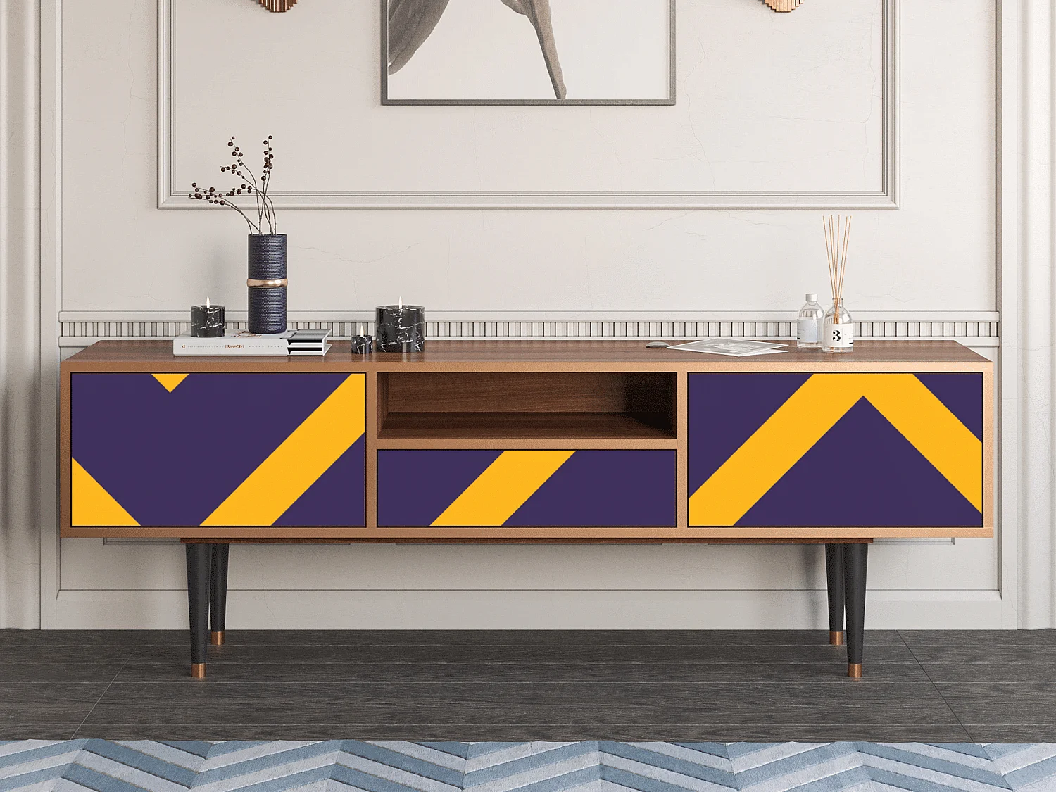 Mobile TV - 170х59х41 cm - T6 - The Brightest Way, Noce