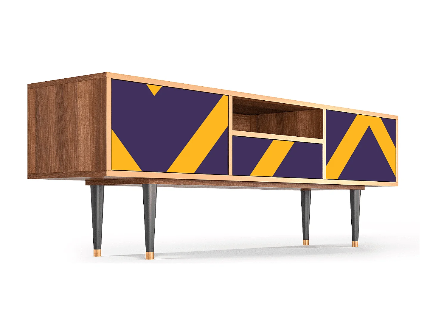 Mueble de TV - 170х59х41 cm - T6 - The Brightest Way, Nogueira