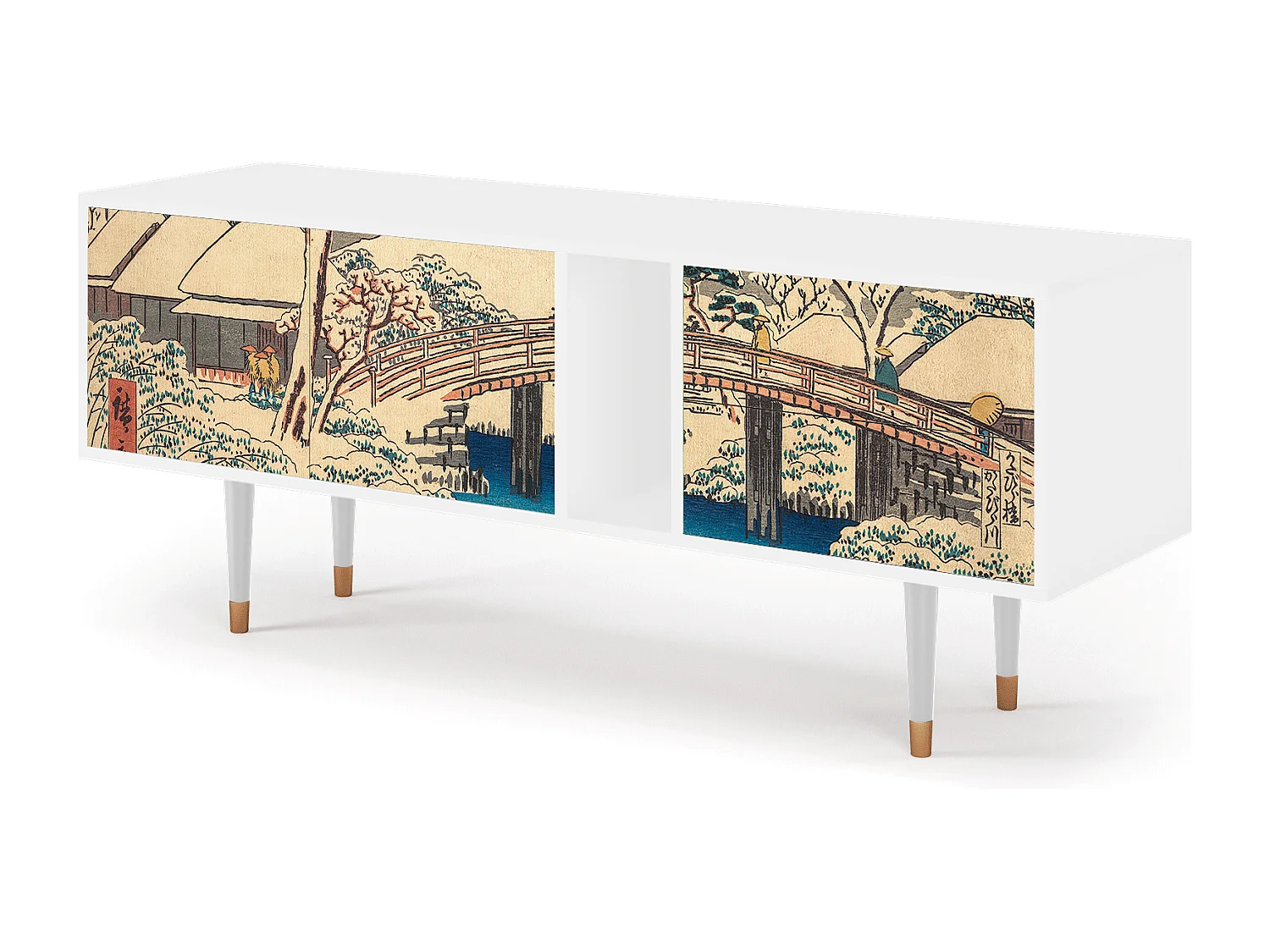 Mobile TV - 170х69х48 cm - T1 - Katabira River, Bianco