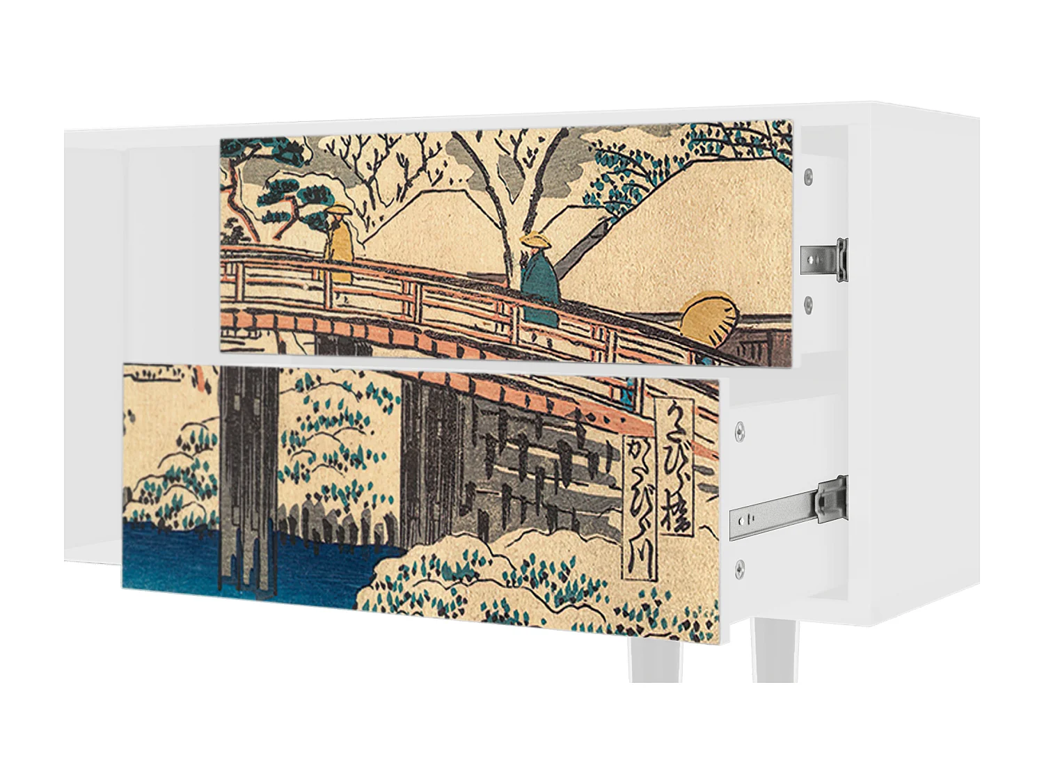 Mobile TV - 170х69х48 cm - T1 - Katabira River, Bianco