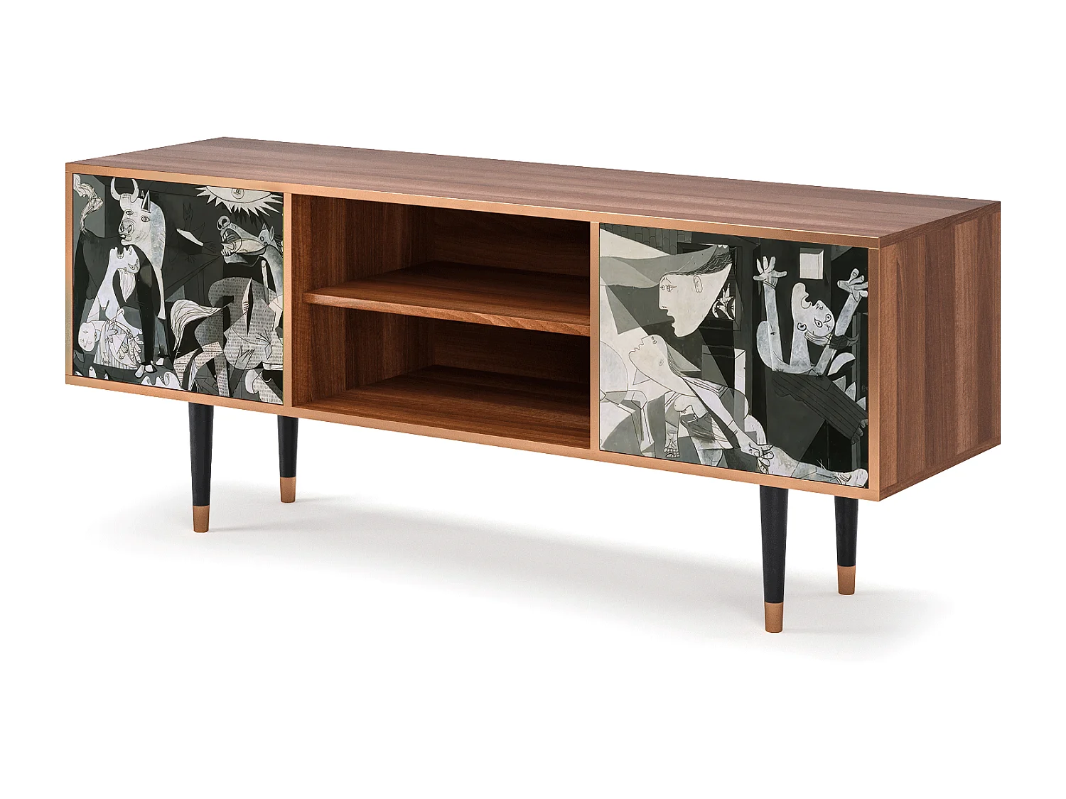TV-meubel - 170х69х48 cm - T2 - Guernica by Picasso, Walnoot