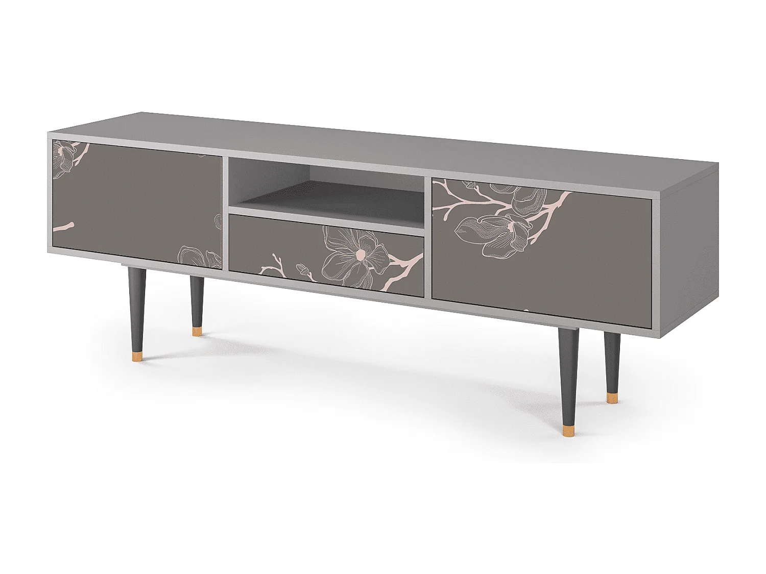 TV-Möbel - 170х59х41 cm - T6 - Cherry Blossom, Grau