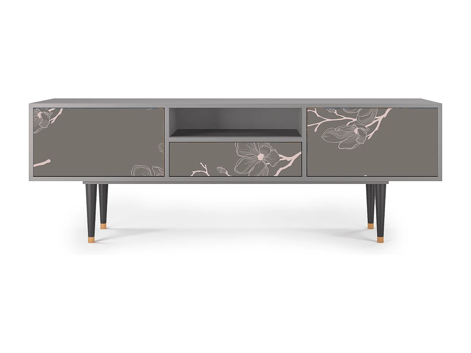 Meuble TV - 170х59х41 cm - T6 - Cherry Blossom, Gris