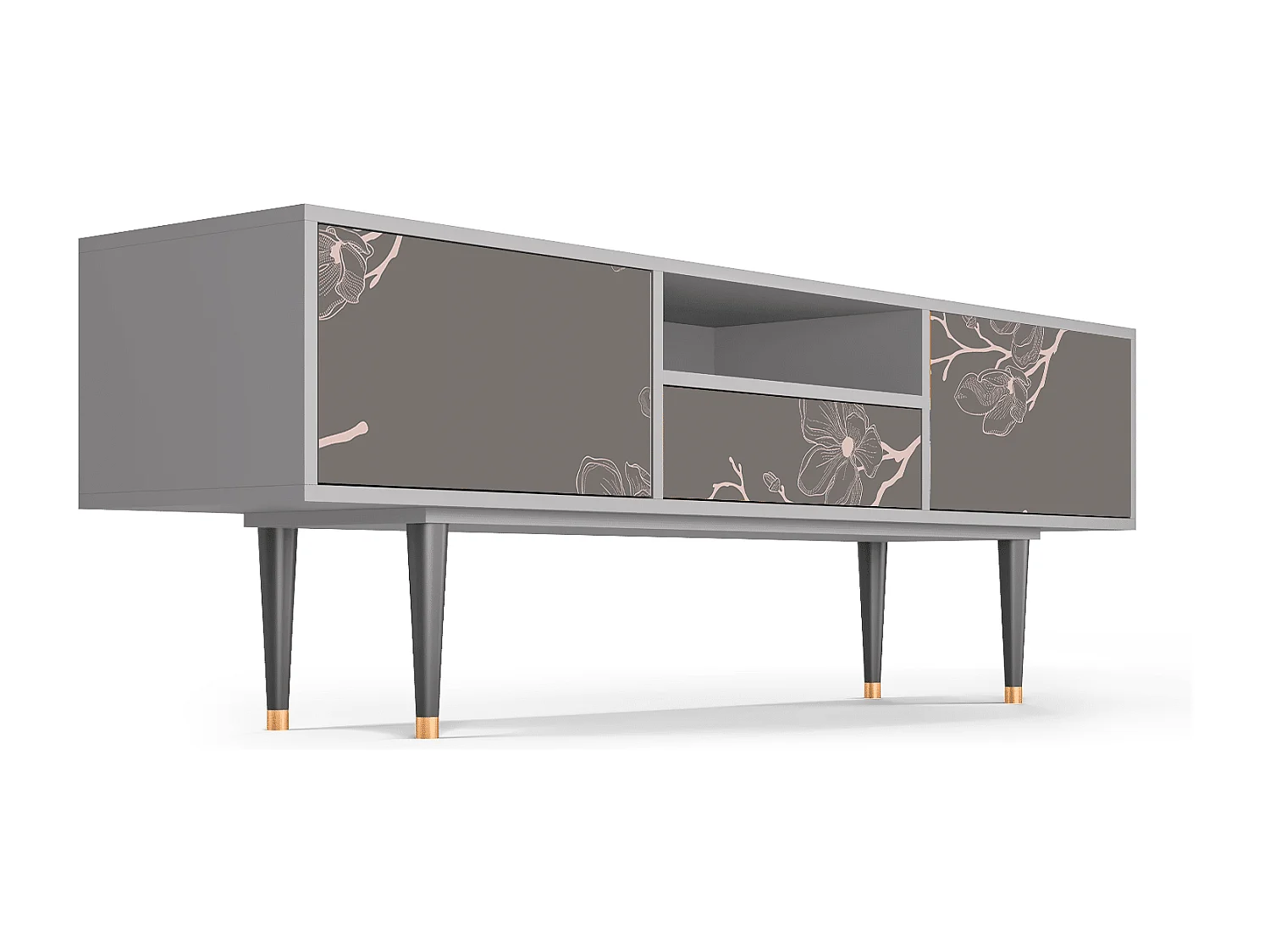 Meuble TV - 170х59х41 cm - T6 - Cherry Blossom, Gris