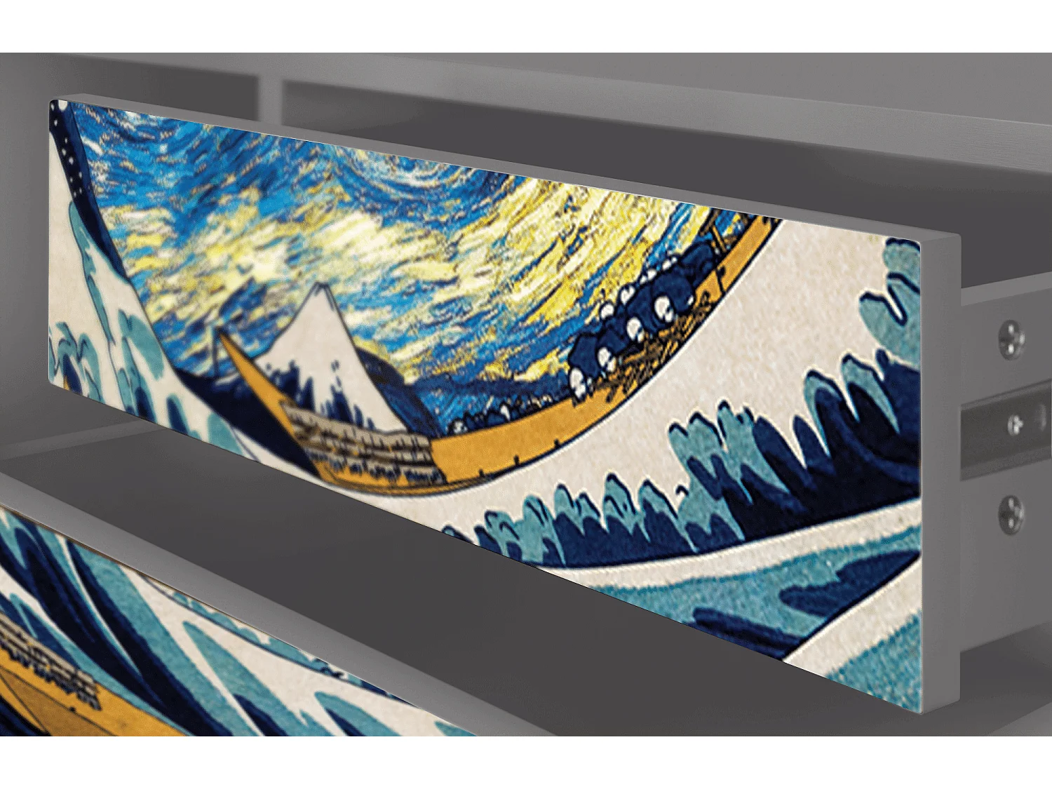 Mueble de TV - 170х59х48 cm - T4 - Great Wave, Cinza