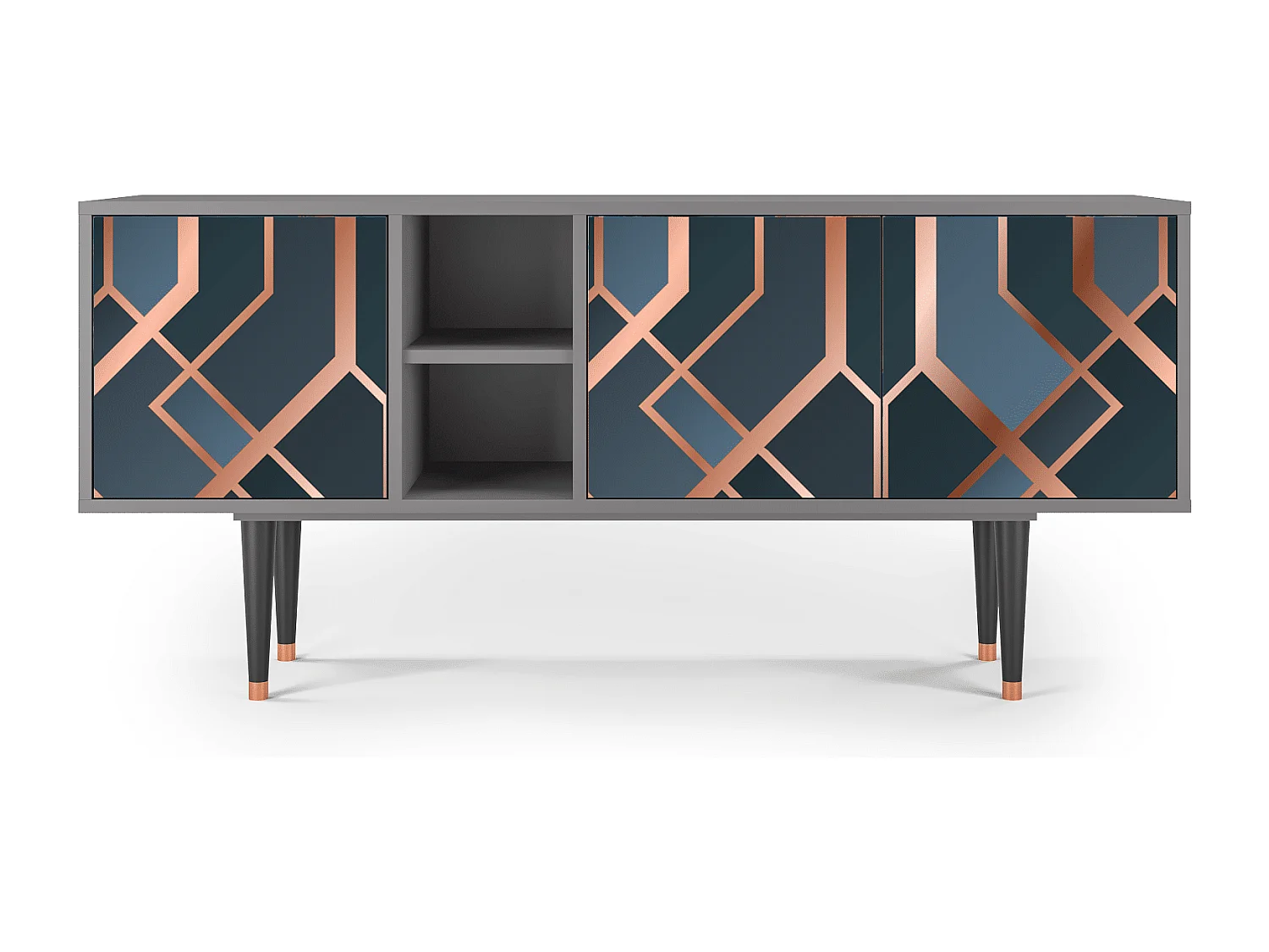 Mueble de TV - 150х69х41 cm - T5 - Ashy 1920', Gris