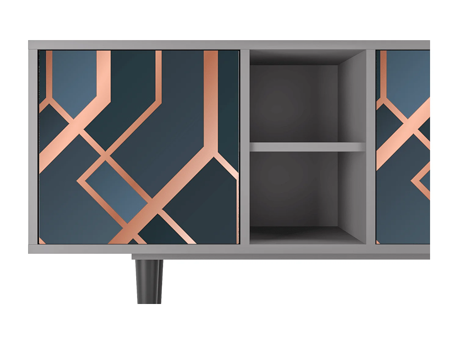 Mueble de TV - 150х69х41 cm - T5 - Ashy 1920', Gris