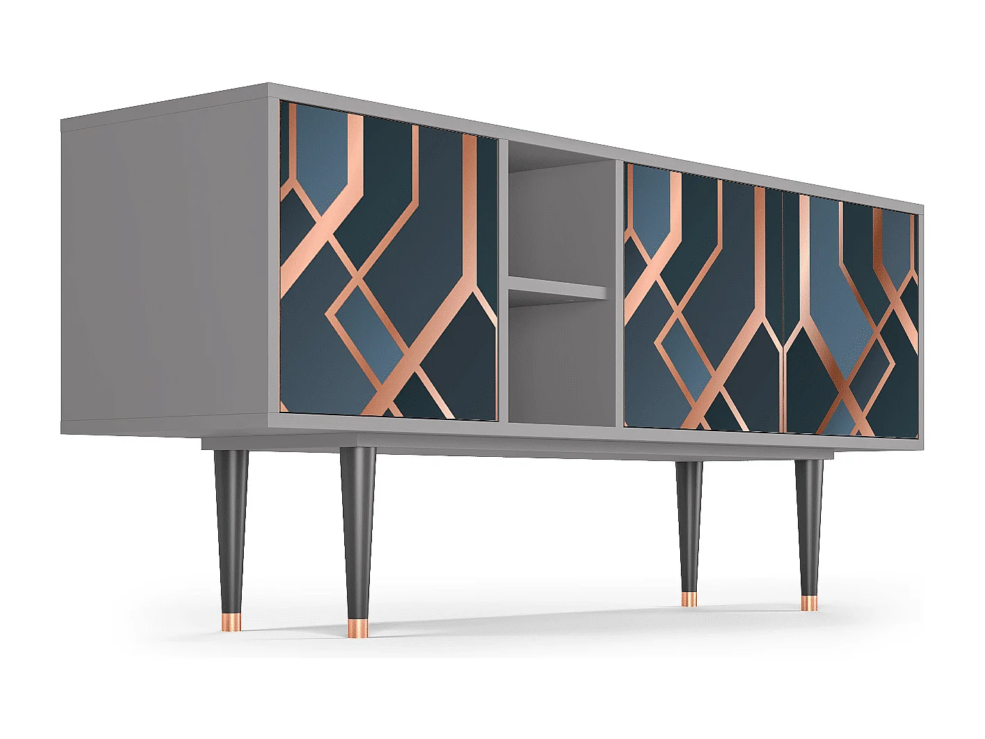 TV-meubel - 150х69х41 cm - T5 - Ashy 1920', Grijs