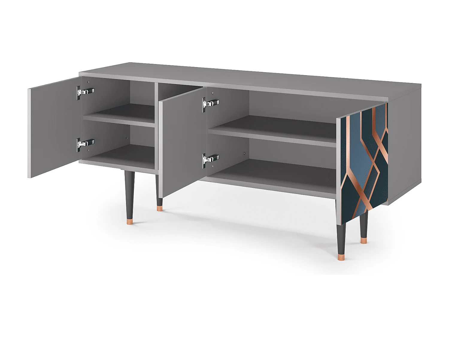 TV-meubel - 150х69х41 cm - T5 - Ashy 1920', Grijs