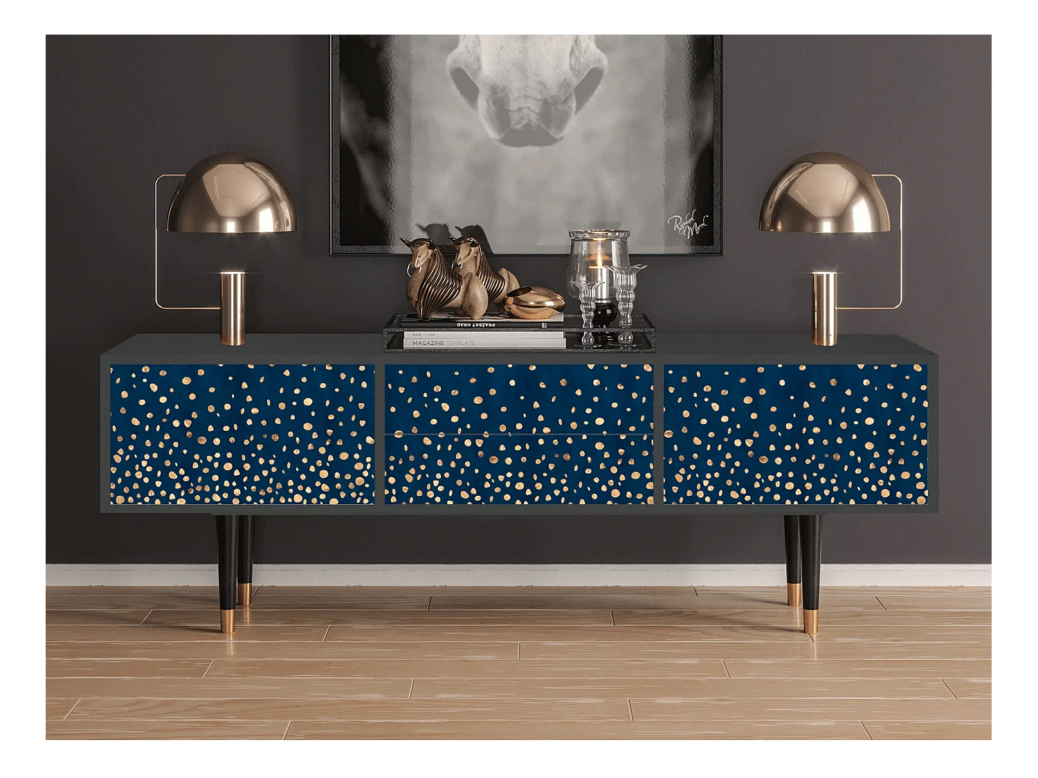 Meuble TV - 170х59х48 cm - T4 - Night Skies, Anthracite