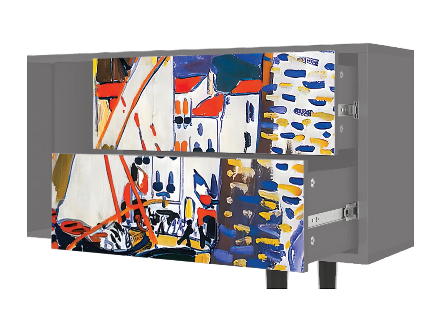 TV-meubel - 170х69х48 cm - T1 - Le Séchage des voiles , Grijs