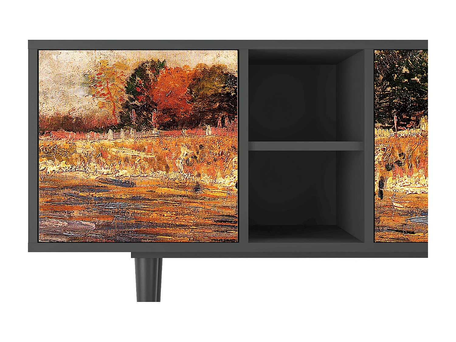 Szafka RTV - 150х69х41 cm - T5 - The Banks, Antracyt