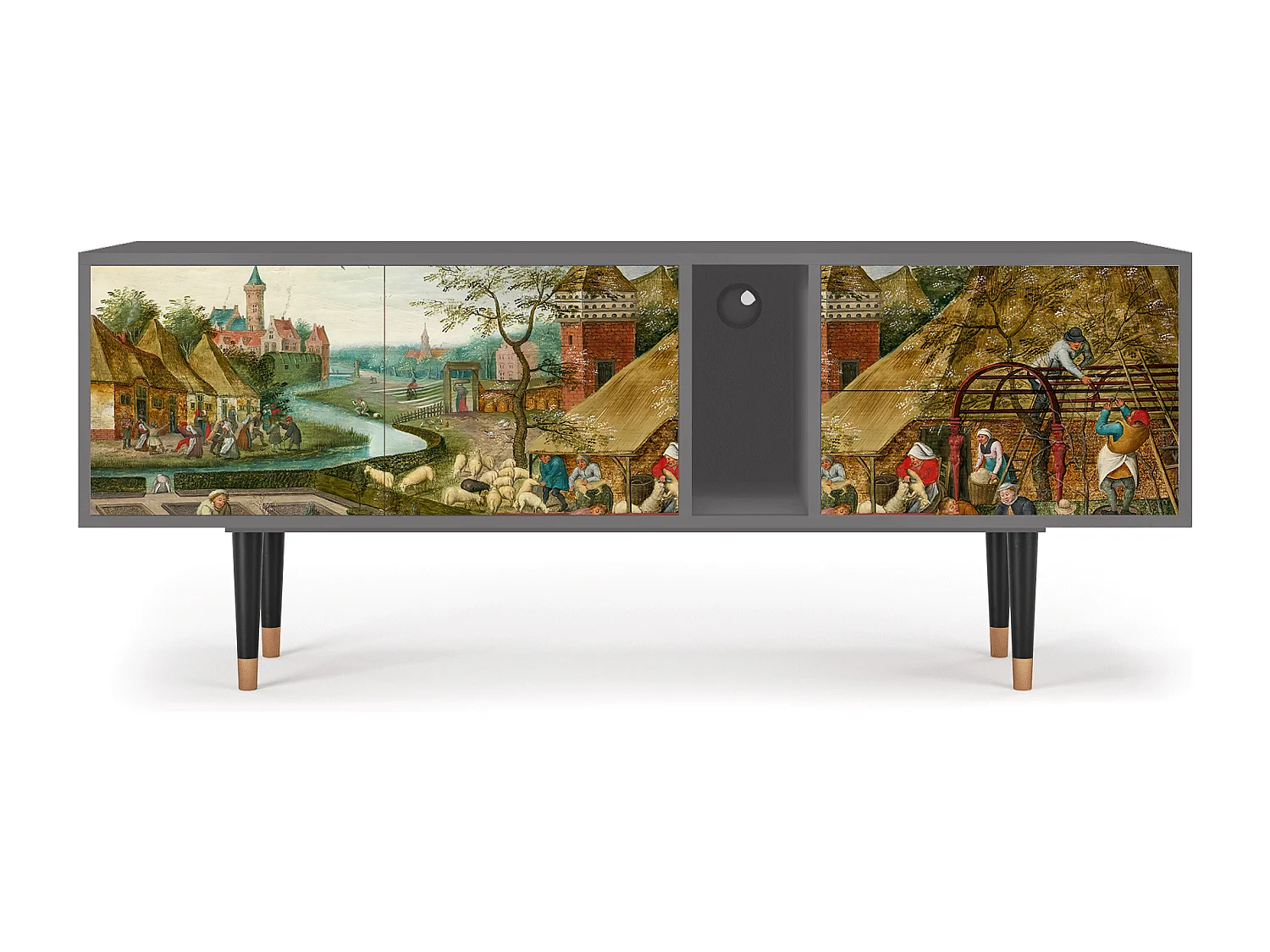 Mueble de TV - 170х69х48 cm - T1 - The Younger - Spring, Gris