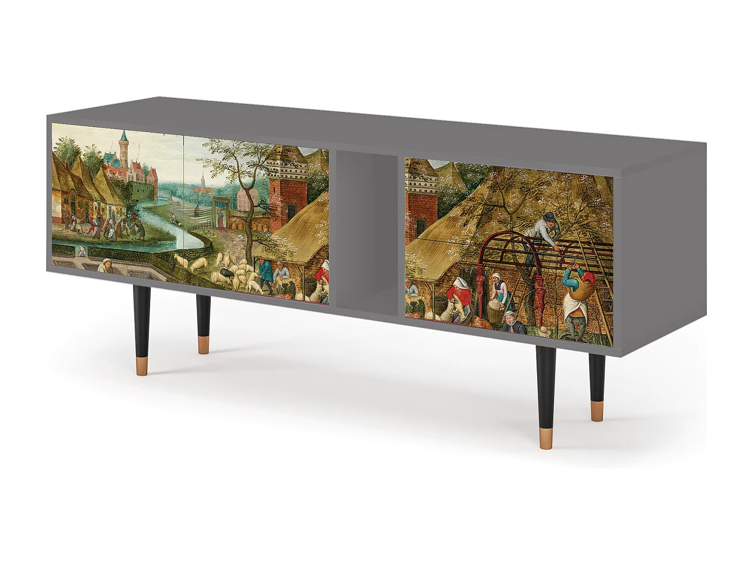 Mobile TV - 170х69х48 cm - T1 - The Younger - Spring, Grigio