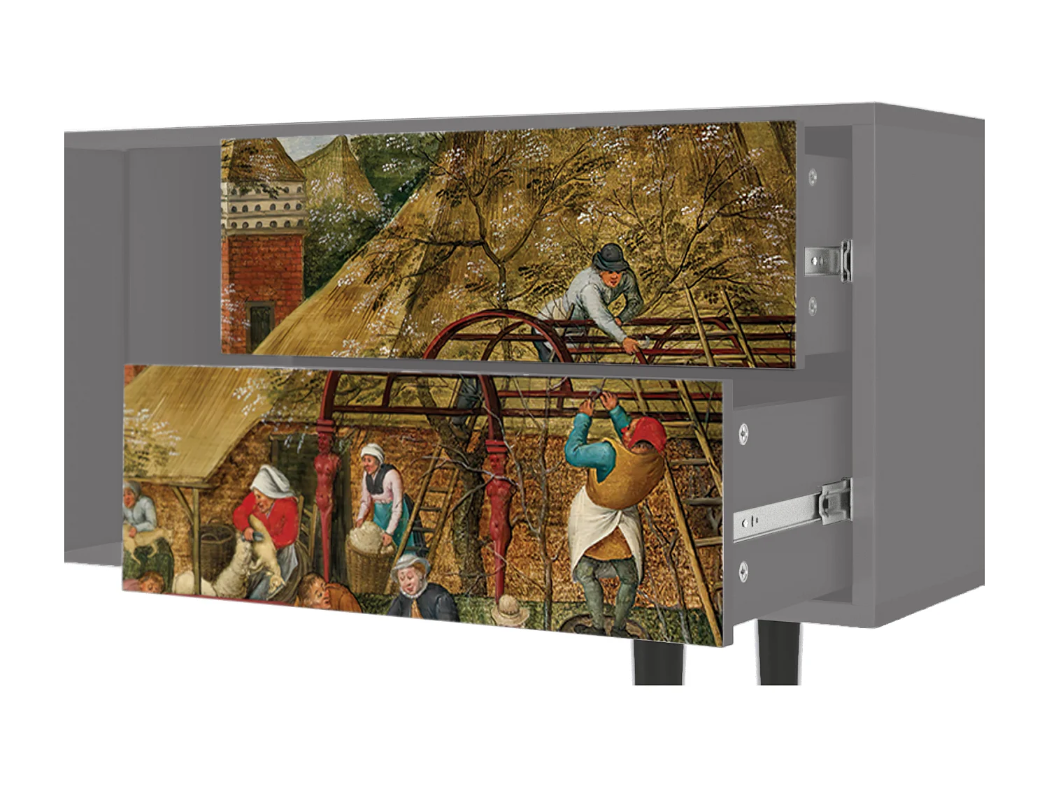 Mobile TV - 170х69х48 cm - T1 - The Younger - Spring, Grigio