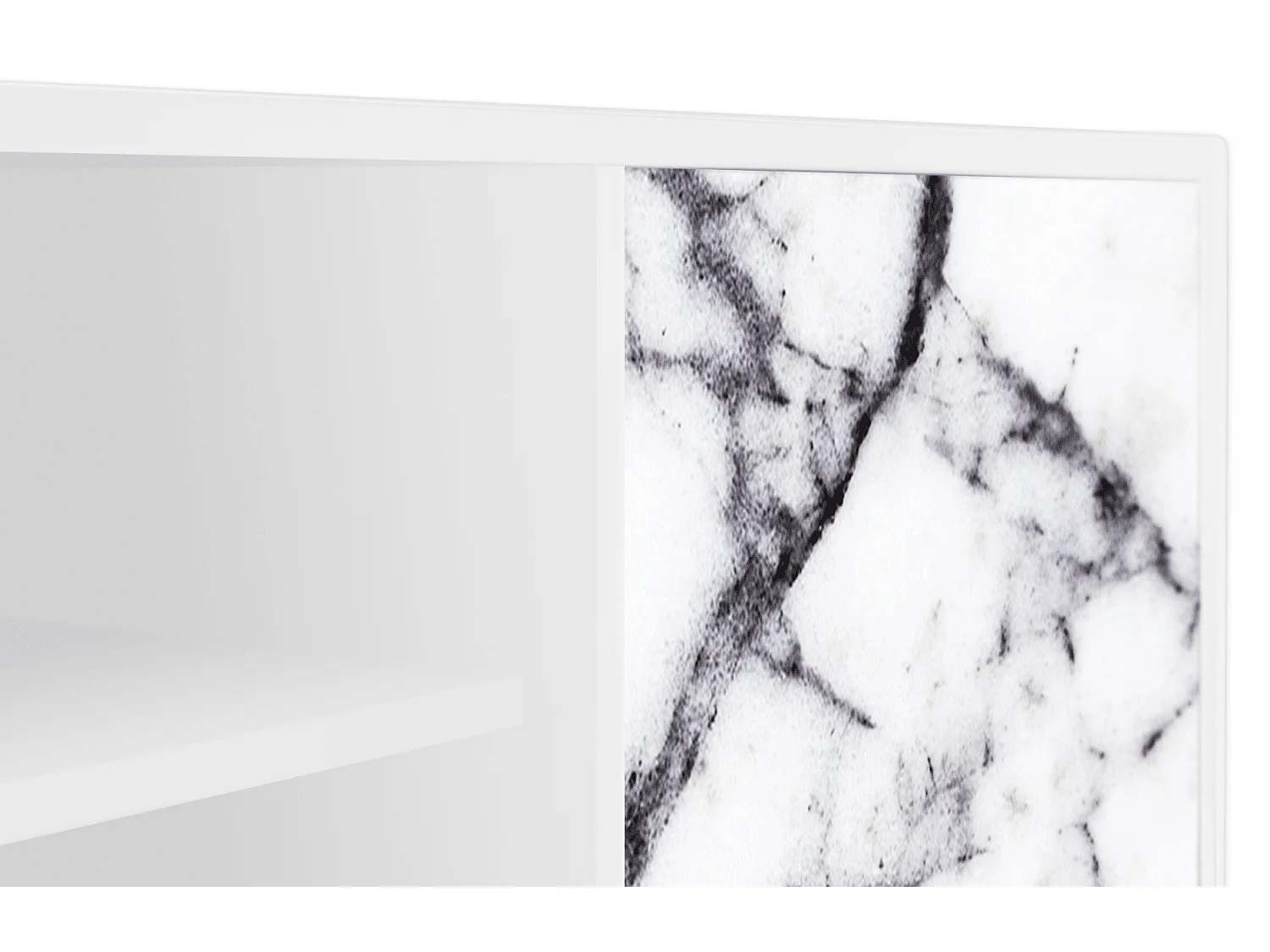 Szafka RTV - 170х69х48 cm - T2 - Raven Marble, Biały
