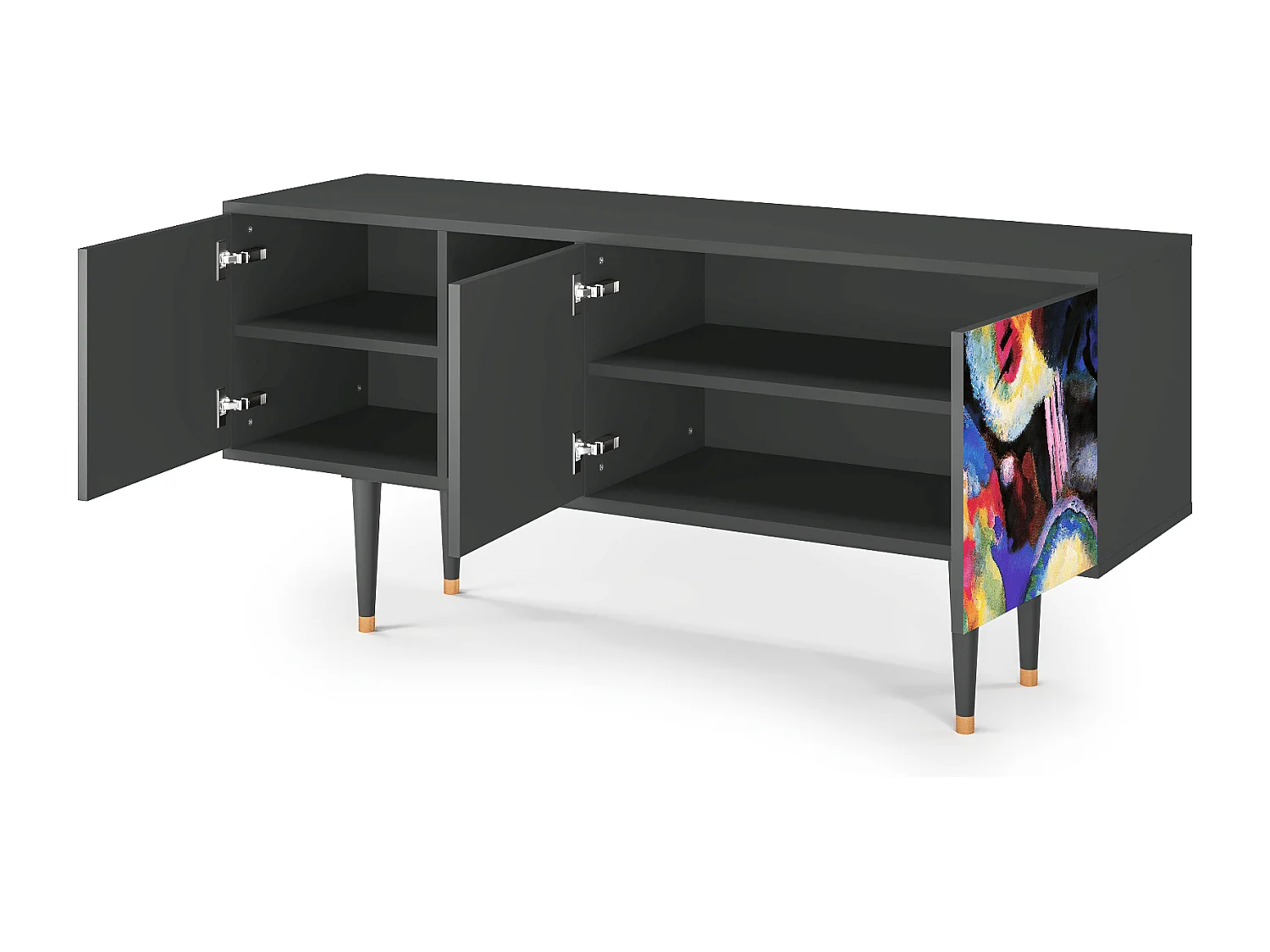 Mueble de TV - 150х69х41 cm - T5 - Kandinsky, Antracite