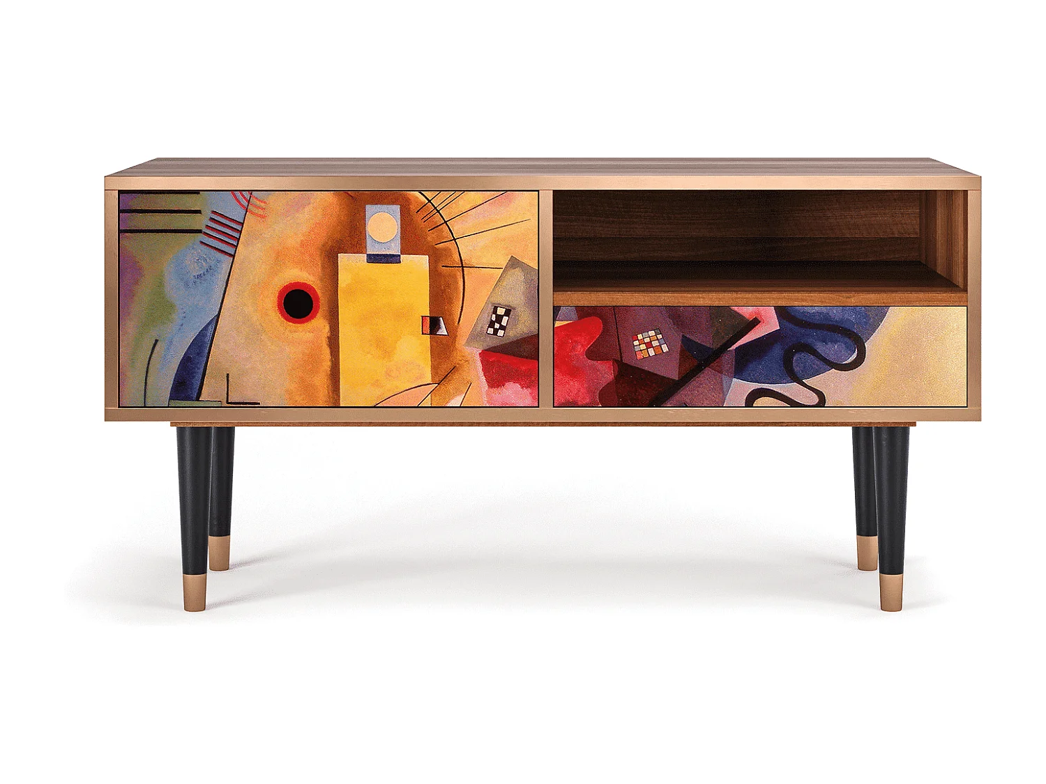 Meuble TV - 115х59х48 cm - T3 - Modern Art, Noyer