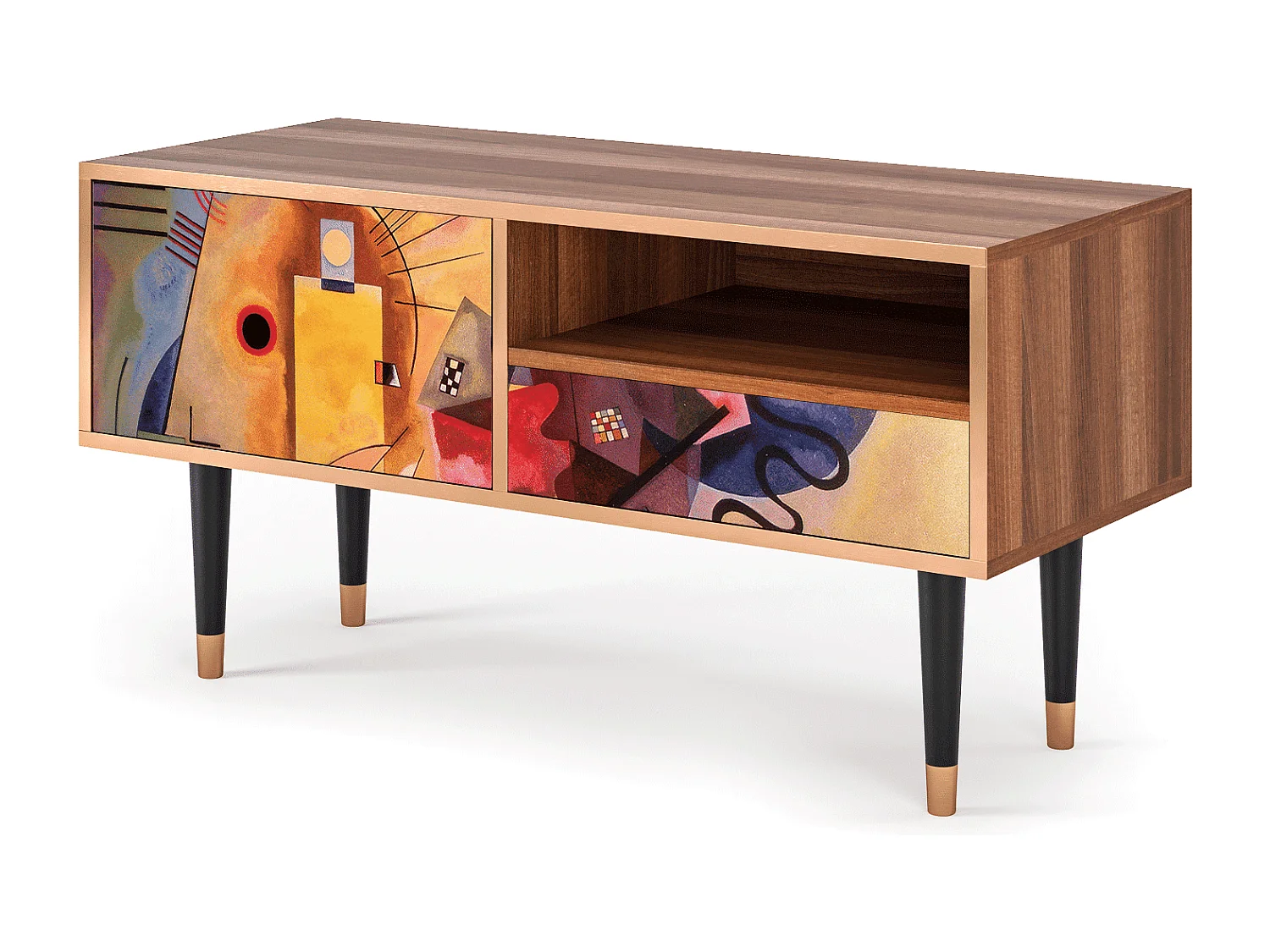 Meuble TV - 115х59х48 cm - T3 - Modern Art, Noyer