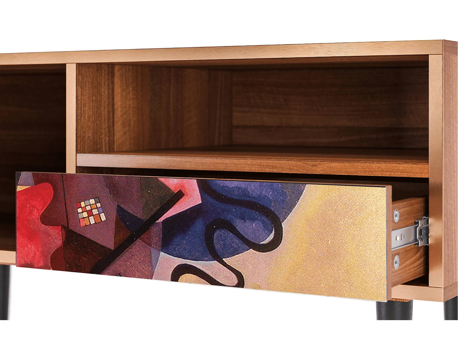 Meuble TV - 115х59х48 cm - T3 - Modern Art, Noyer