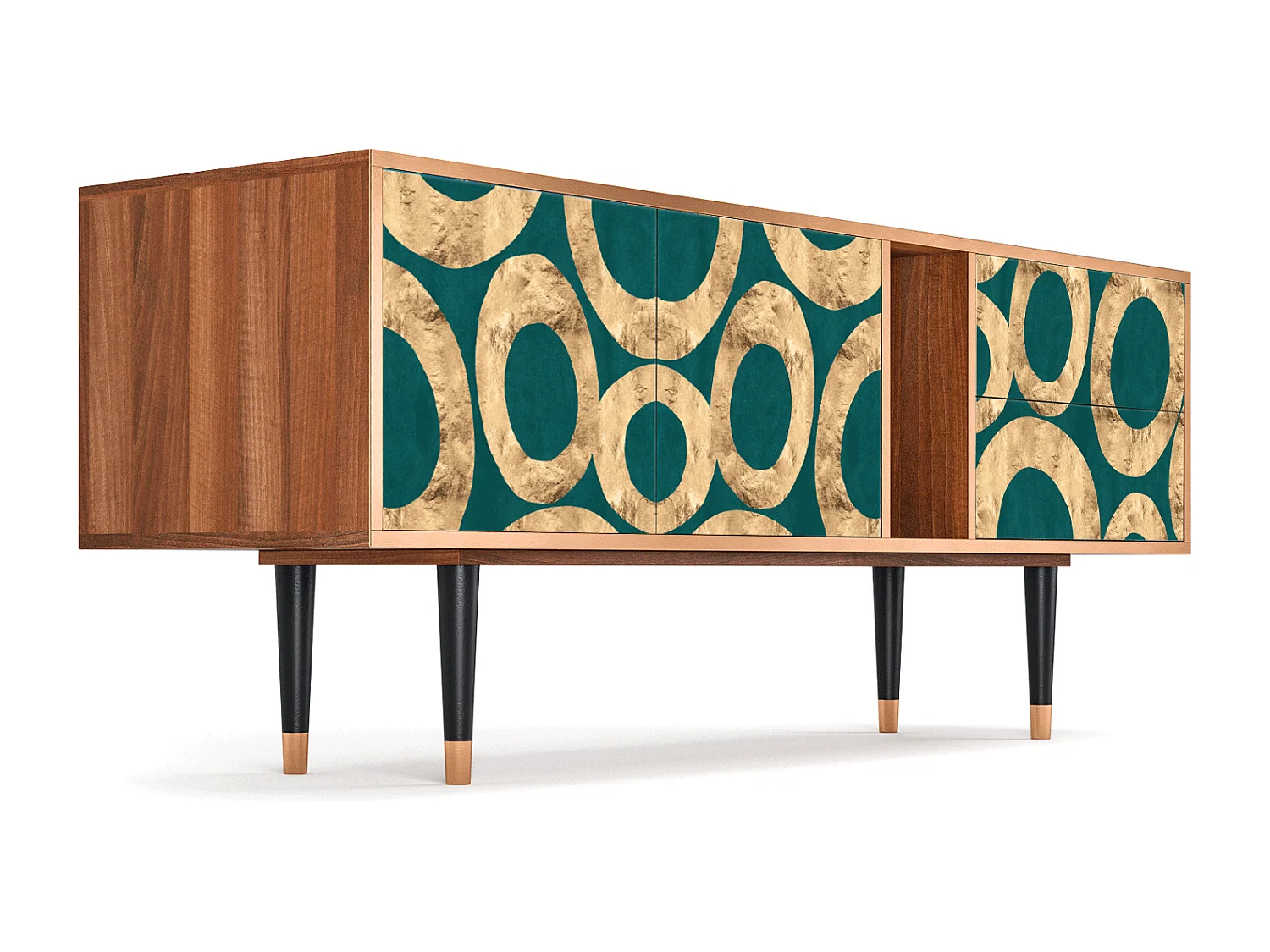 Mueble de TV - 170х69х48 cm - T1 - Zircon Sphere, Nogal