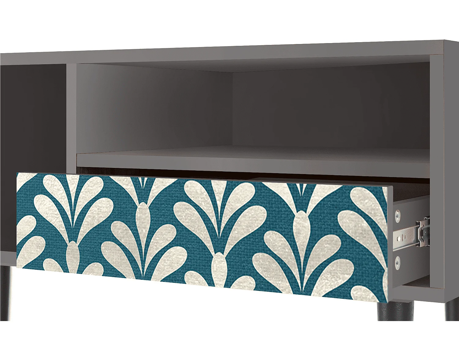 Mueble de TV - 115х59х48 cm - T3 - Milky Tears, Gris