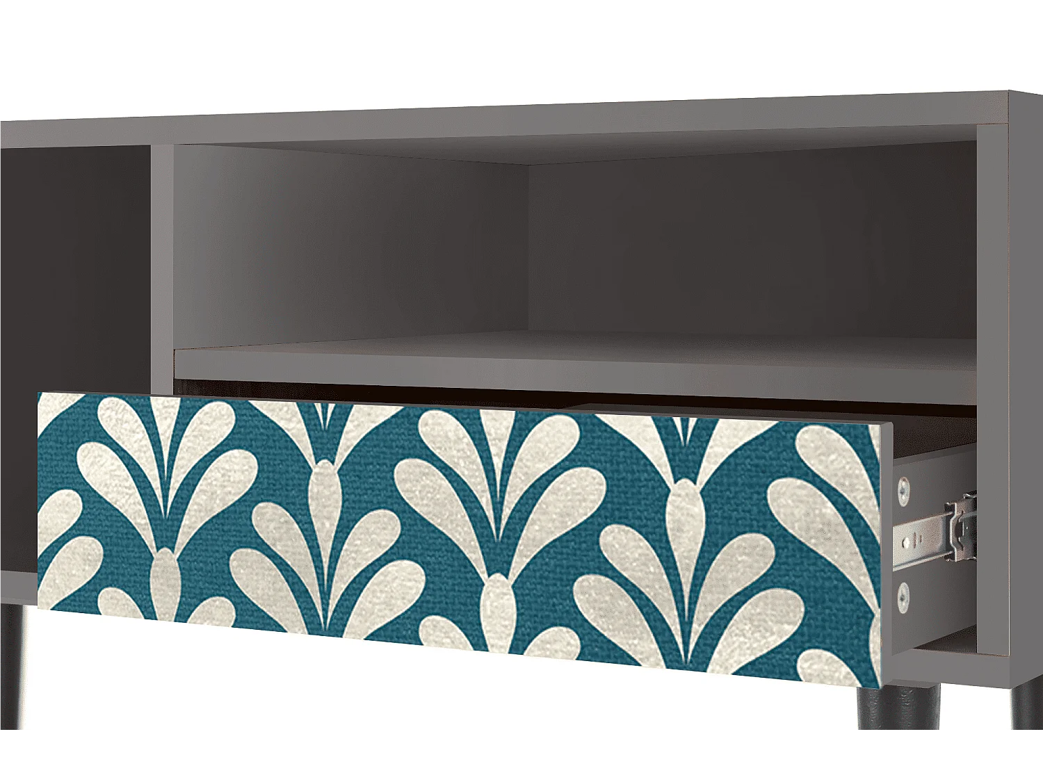 Mobile TV - 115х59х48 cm - T3 - Milky Tears, Grigio