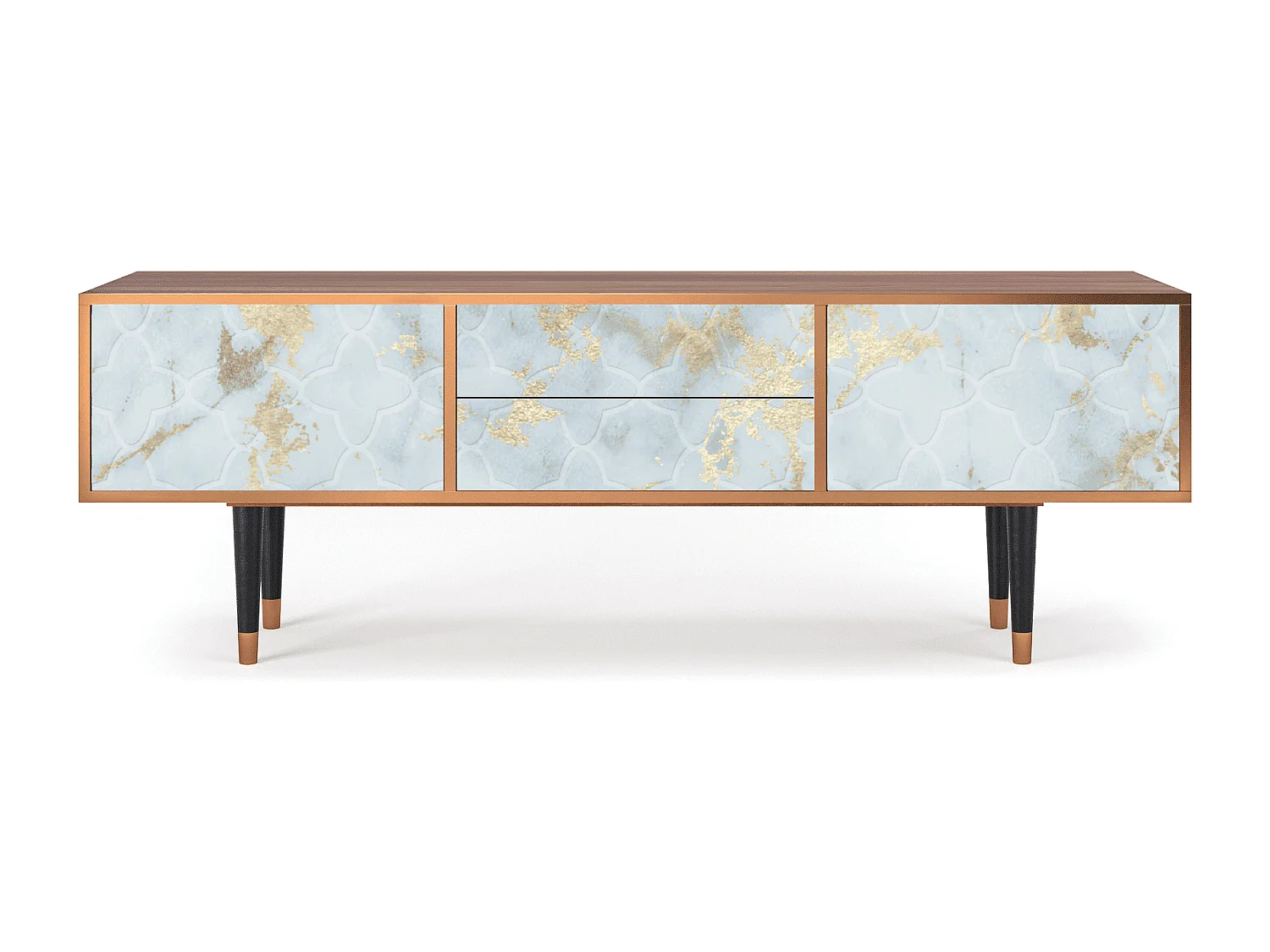 TV-Möbel - 170х59х48 cm - T4 - Golden Waves, Walnuss