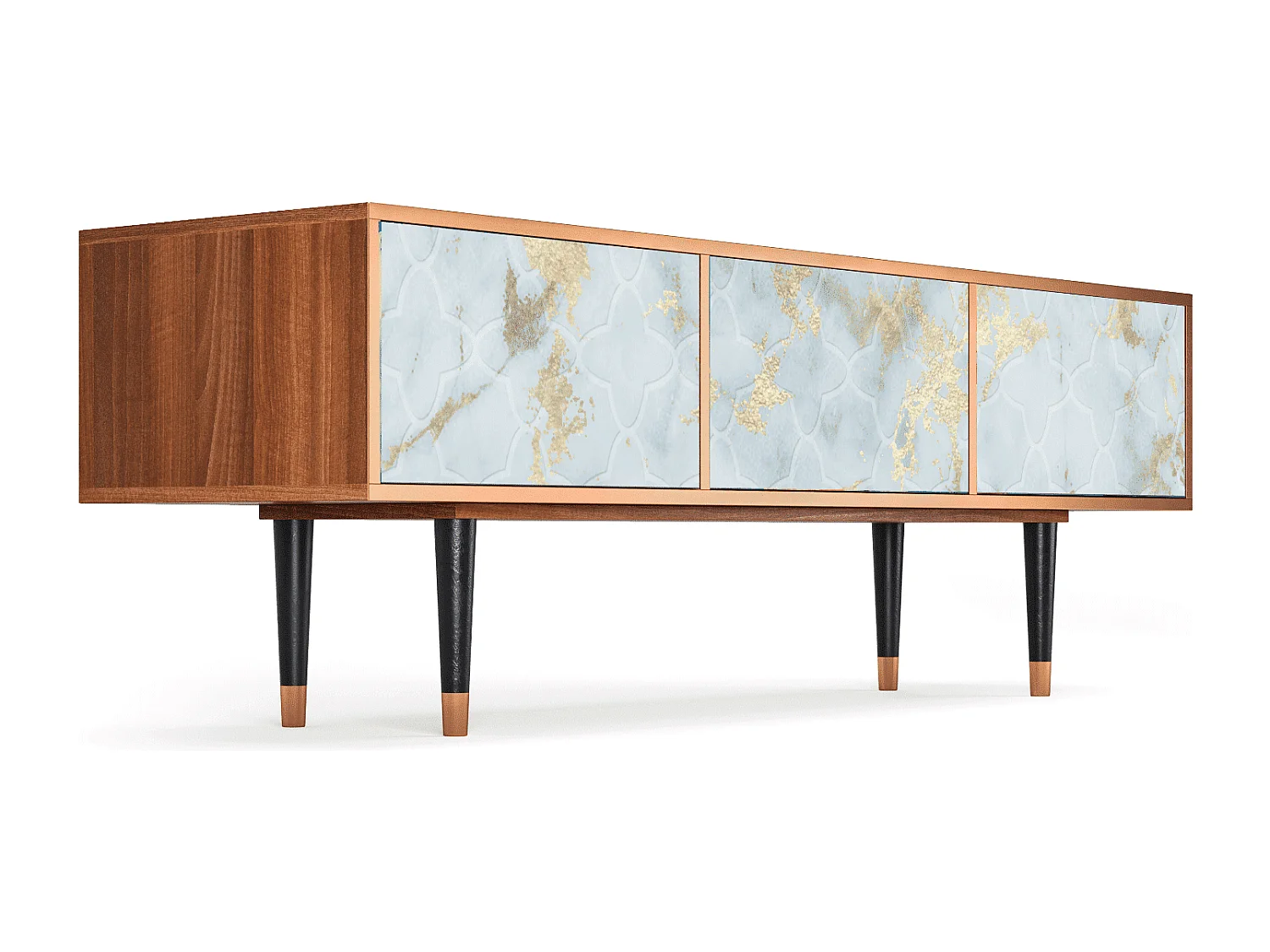 Mueble de TV - 170х59х48 cm - T4 - Golden Waves, Nogueira