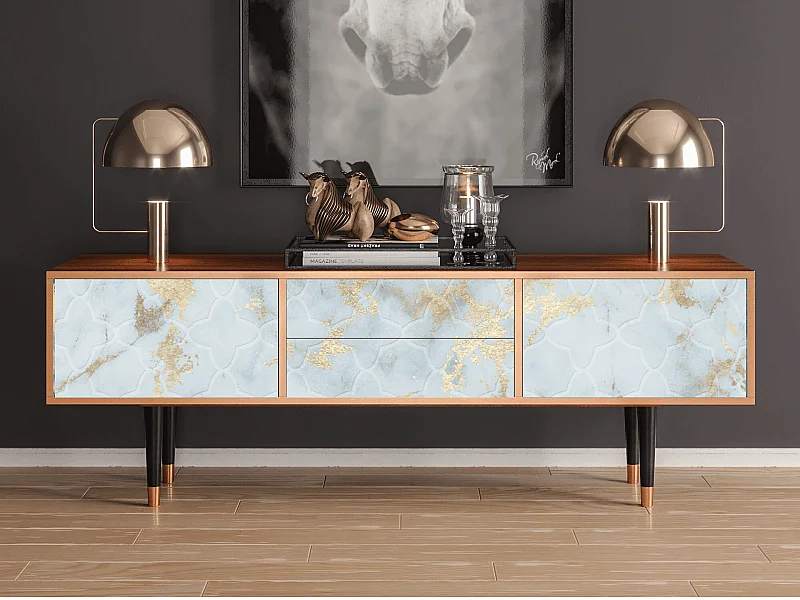 Szafka RTV - 170х59х48 cm - T4 - Golden Waves, Orzech