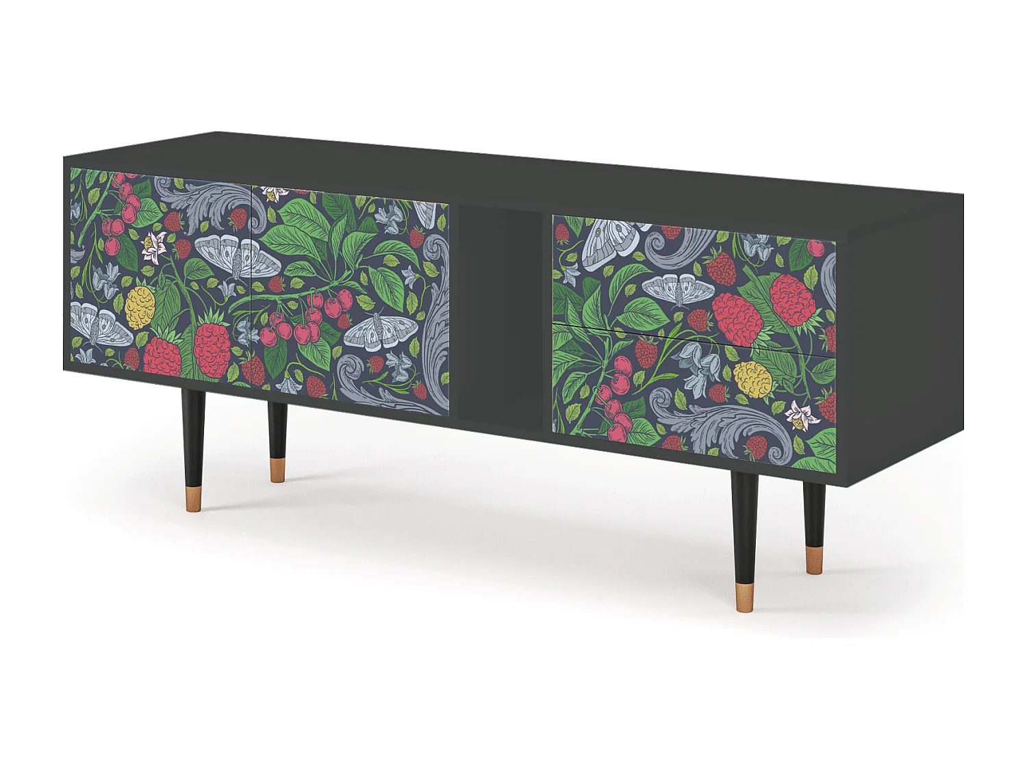 TV-meubel - 170х69х48 cm - T1 - Summer Berries, Antraciet