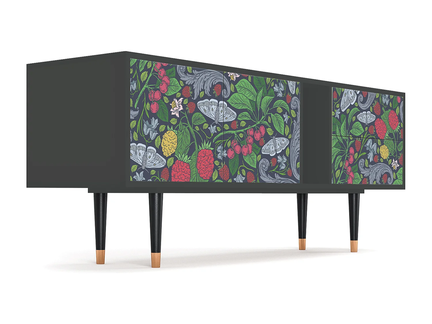 TV-meubel - 170х69х48 cm - T1 - Summer Berries, Antraciet