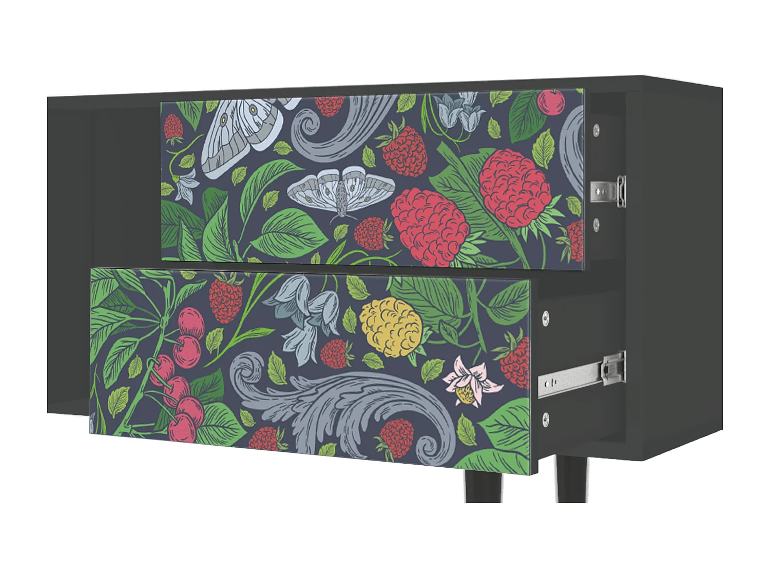 TV-meubel - 170х69х48 cm - T1 - Summer Berries, Antraciet