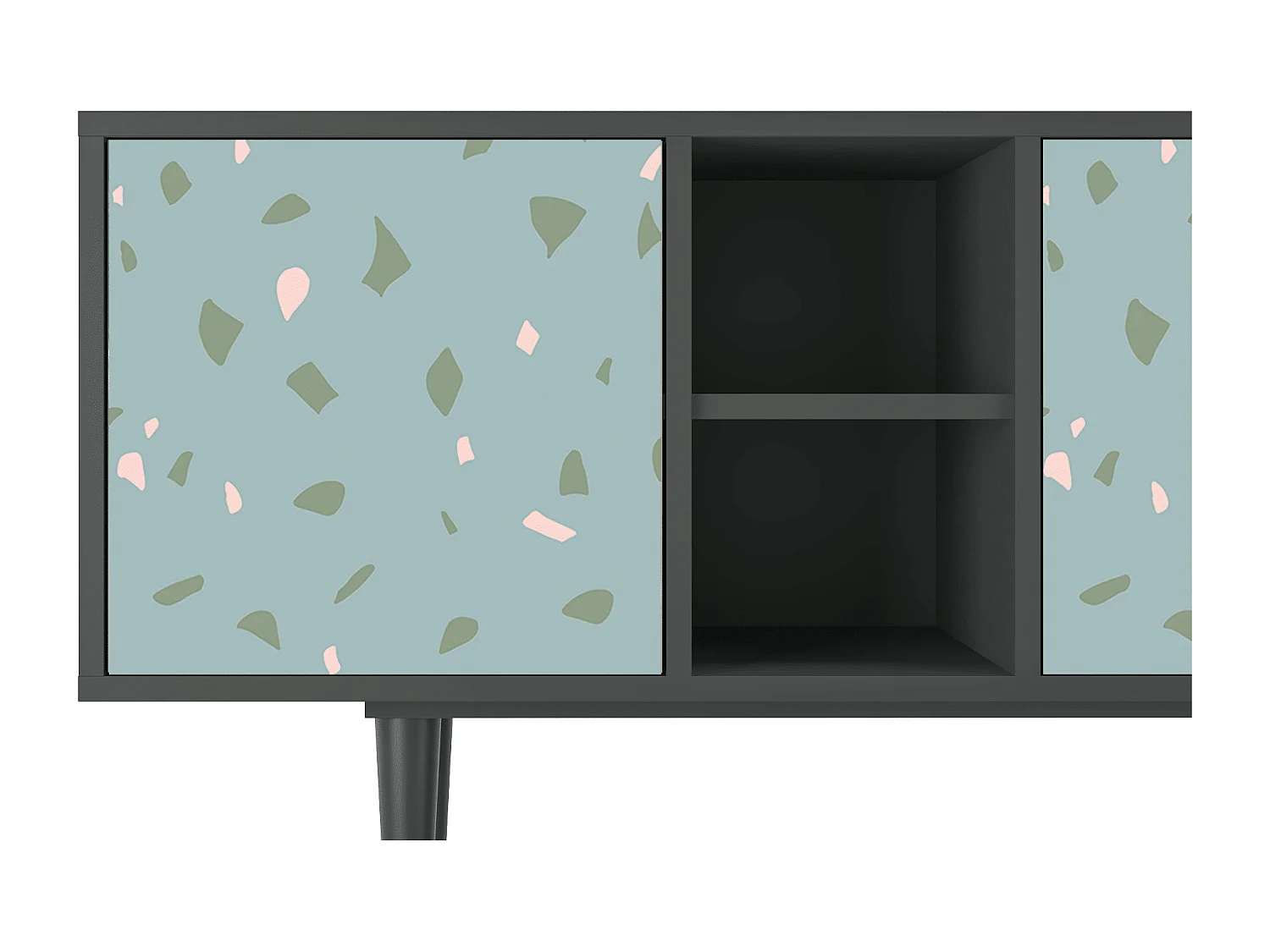 Meuble TV - 150х69х41 cm - T5 - Blue Drops, Anthracite