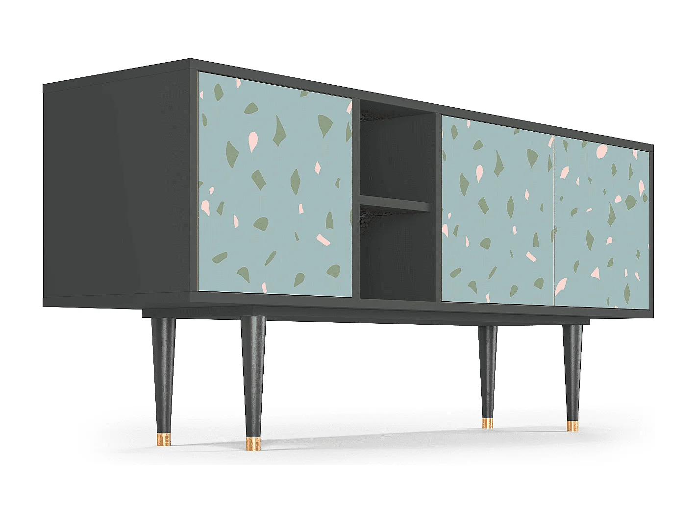 Meuble TV - 150х69х41 cm - T5 - Blue Drops, Anthracite