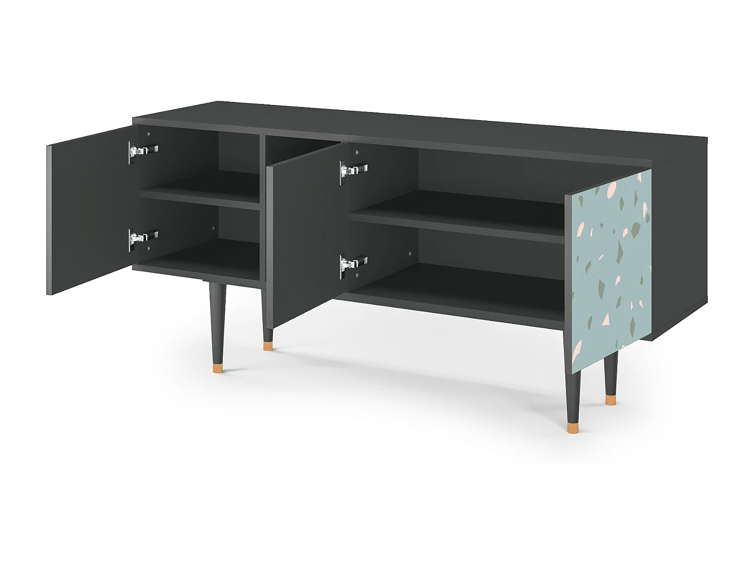 Meuble TV - 150х69х41 cm - T5 - Blue Drops, Anthracite