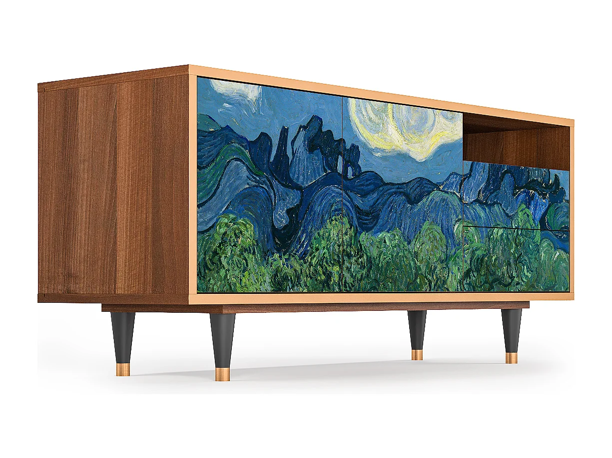 Mueble de TV - 125х56х41 cm - T7 - The Oil Trees, Nogal