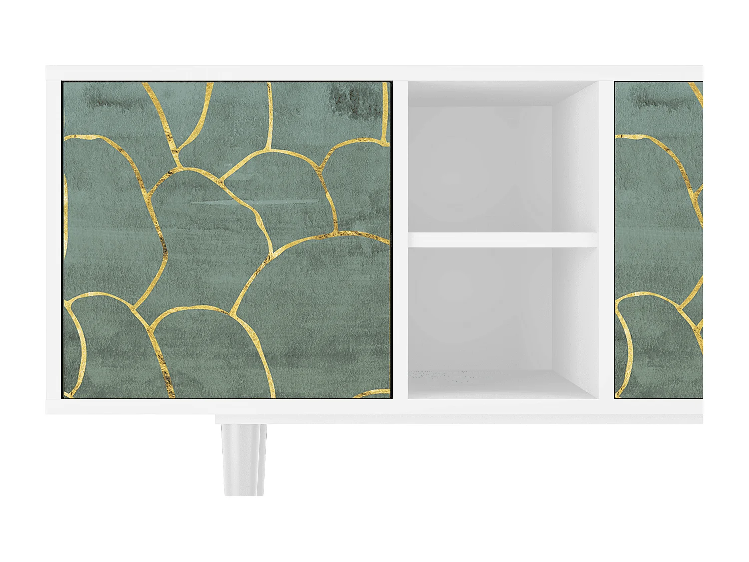 TV-Möbel - 150х69х41 cm - T5 - Magnificent Water Lily, Weiß