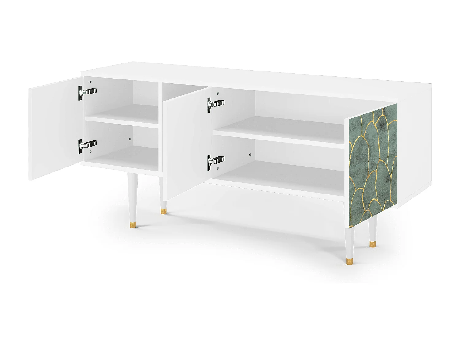 TV-Möbel - 150х69х41 cm - T5 - Magnificent Water Lily, Weiß