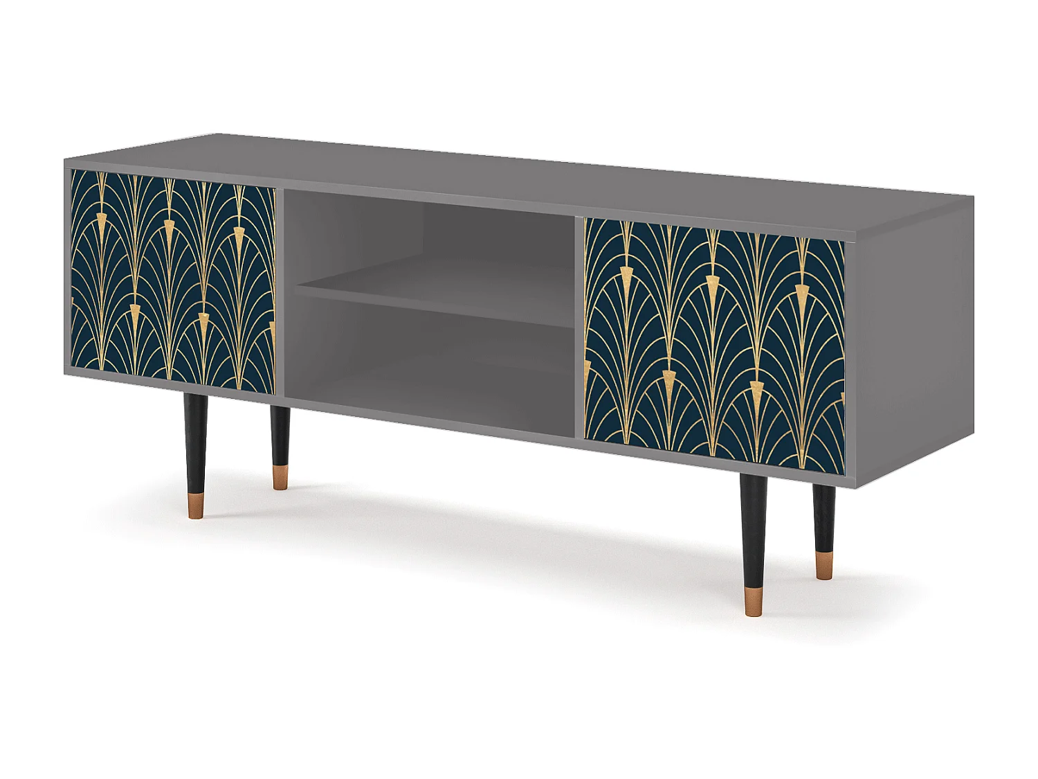 Meuble TV - 170х69х48 cm - T2 - Flower of the Nile, Gris