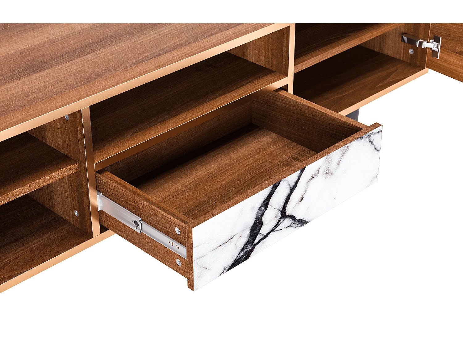 Mobile TV - 170х59х41 cm - T6 - Raven Marble, Noce