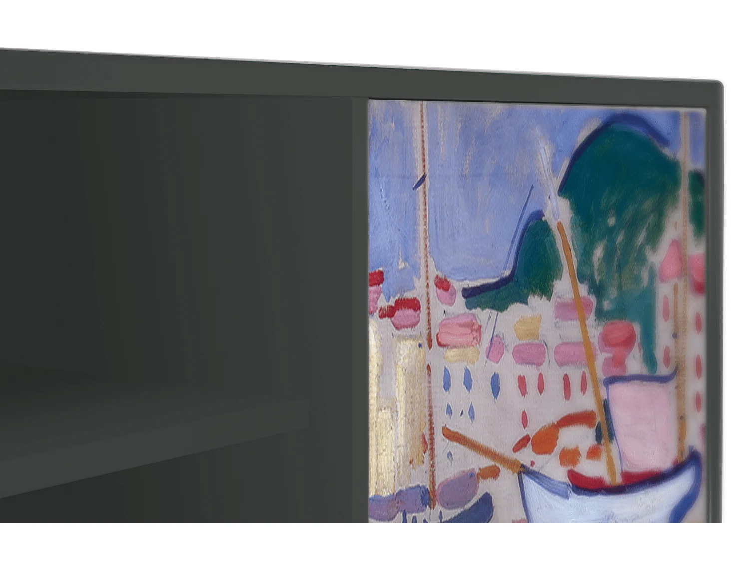 Szafka RTV - 170х69х48 cm - T2 - The Port of Collioure , Antracyt