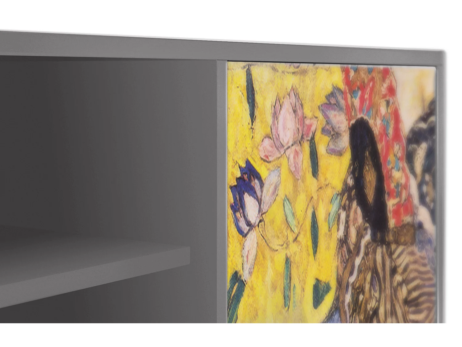 TV-meubel - 170х69х48 cm - T2 - Lady with Fan by Klimt, Grijs