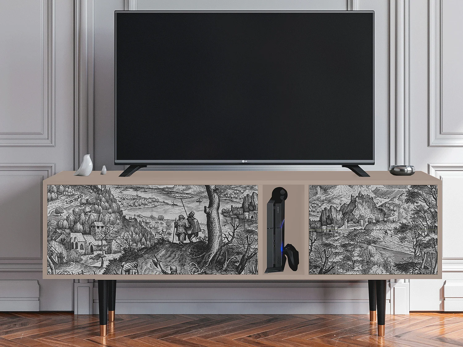 Meuble TV - 170х69х48 cm - T1 - Milites Requiescentes, Latte