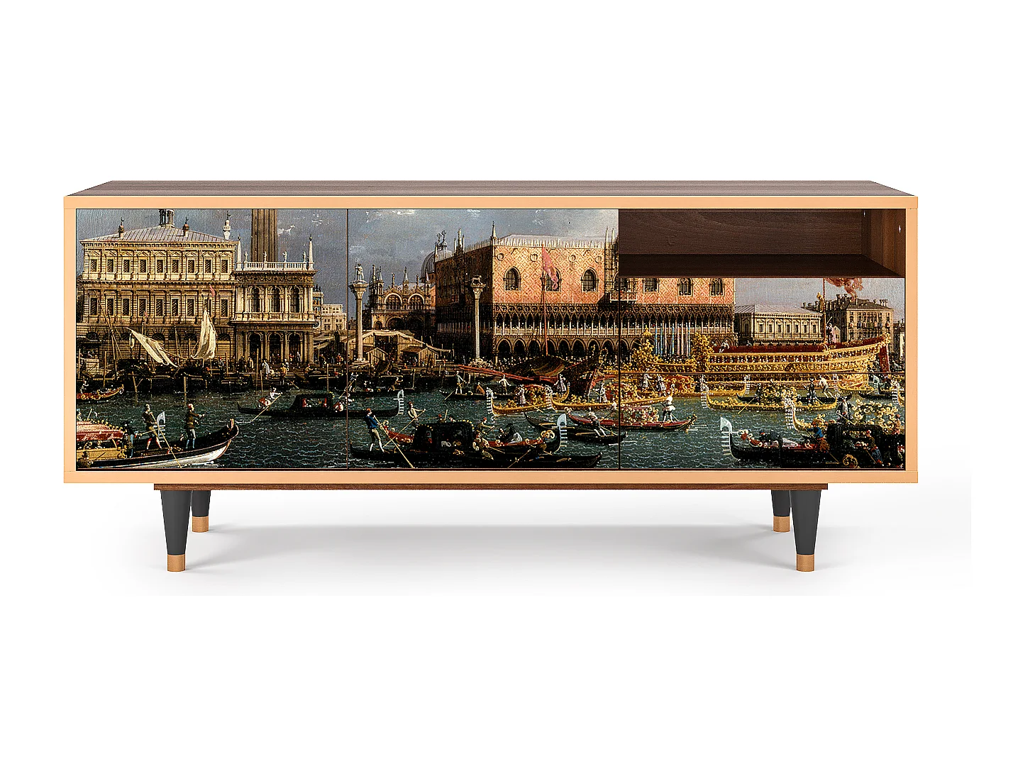 TV-meubel - 125х56х41 cm - T7 - The Bucintoro, Walnoot