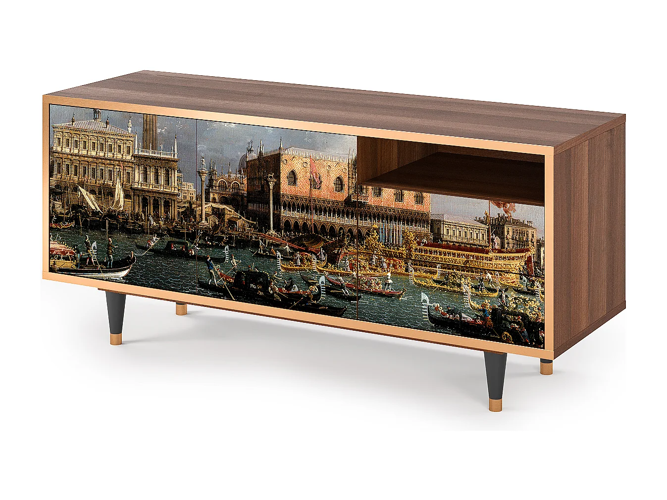 TV-meubel - 125х56х41 cm - T7 - The Bucintoro, Walnoot