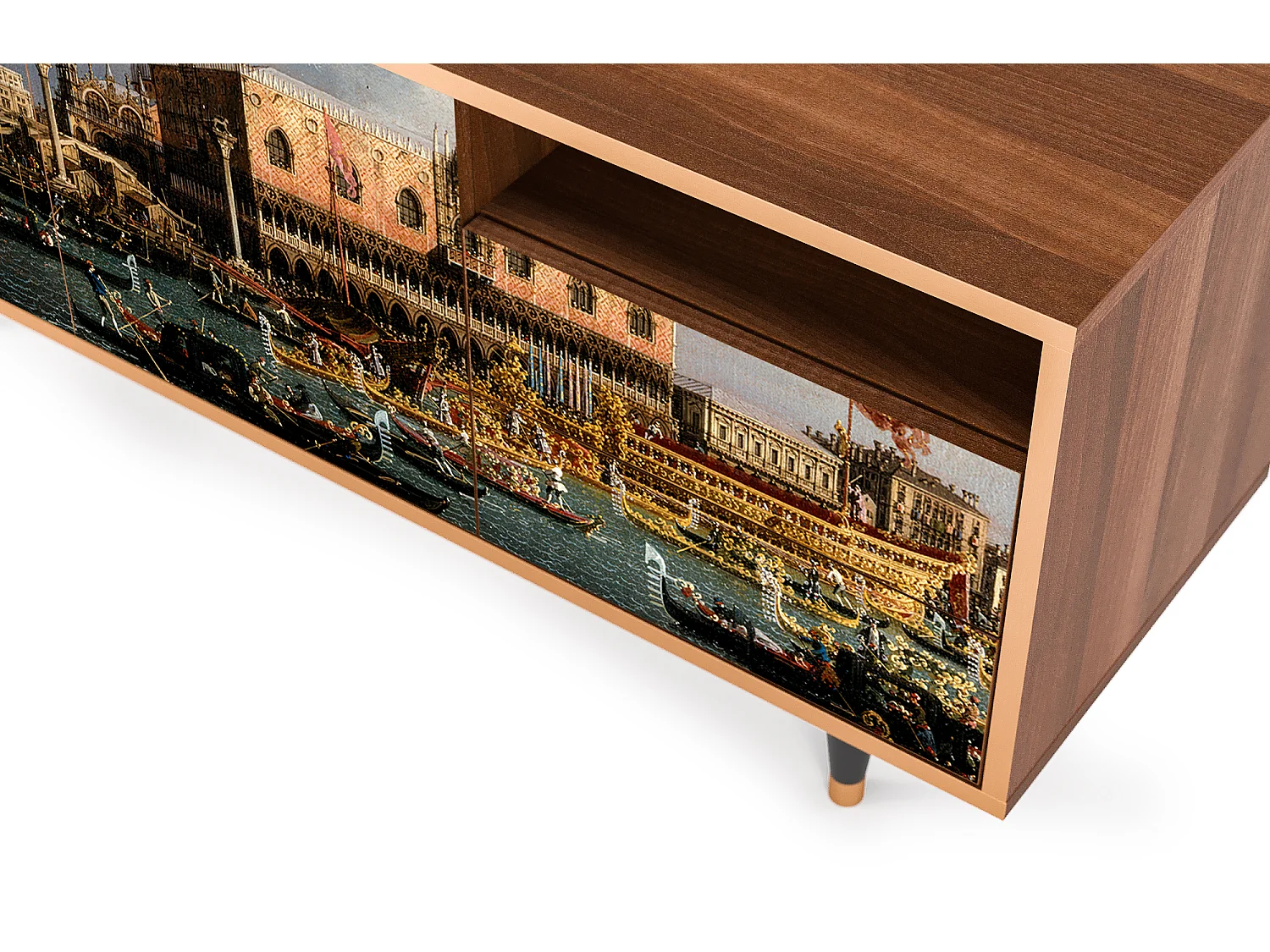 TV-meubel - 125х56х41 cm - T7 - The Bucintoro, Walnoot