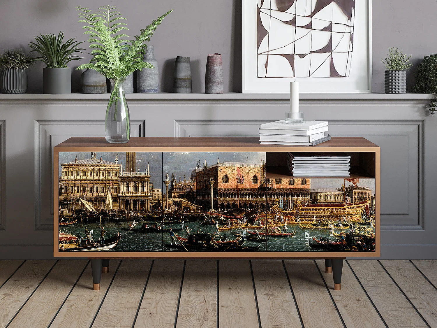 Mobile TV - 125х56х41 cm - T7 - The Bucintoro, Noce