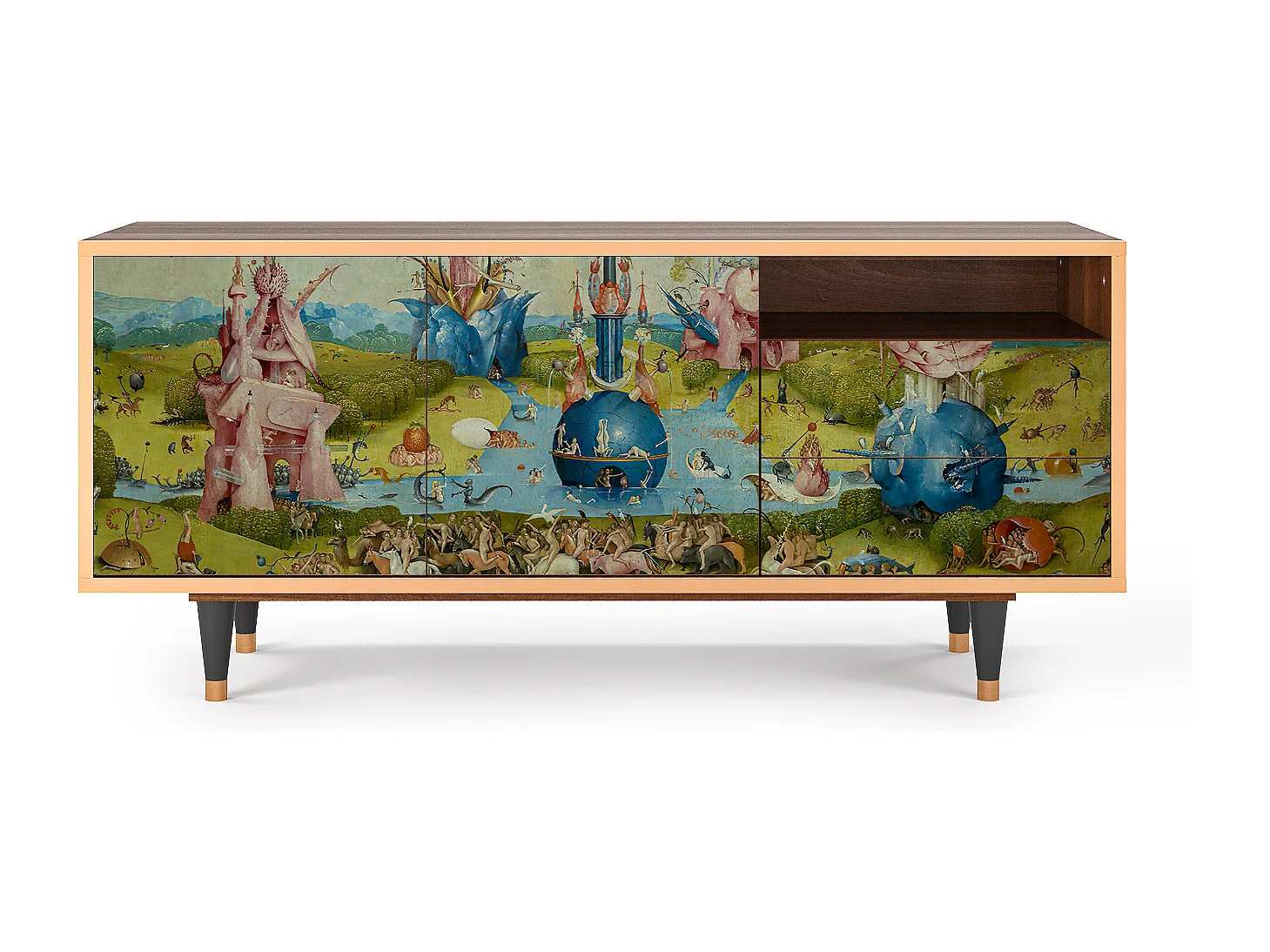 Meuble TV - 125х56х41 cm - T7 - The Garden 2 by Bosch, Noyer